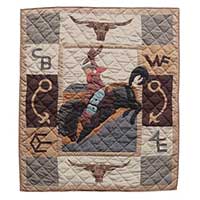 Brand Western Crib Quilt 36"W x 46"L