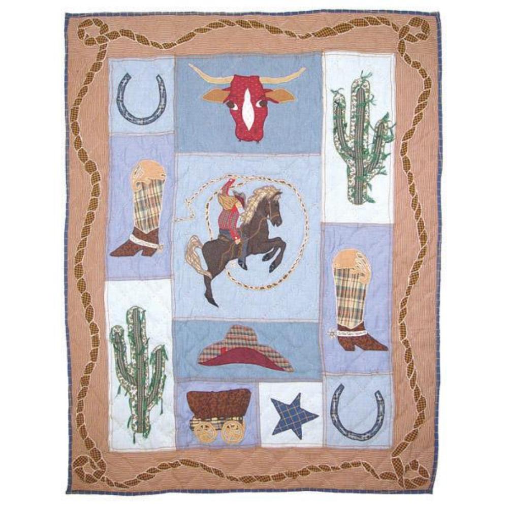 Cowgirl Crib Quilt 36"W x 46"L