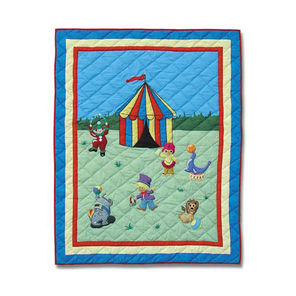 Circus Crib Quilt 36"W x 46"L