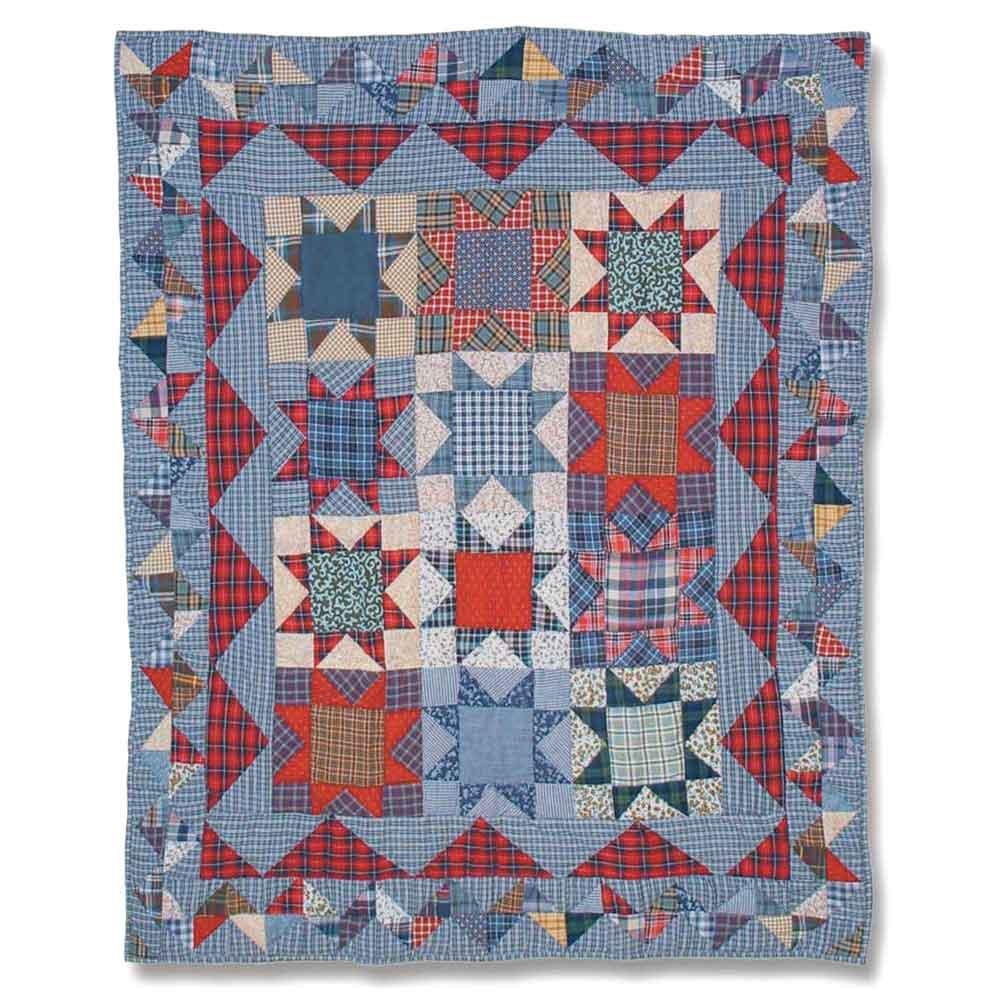 Denim Burst Crib Quilt 36"W x 46"L