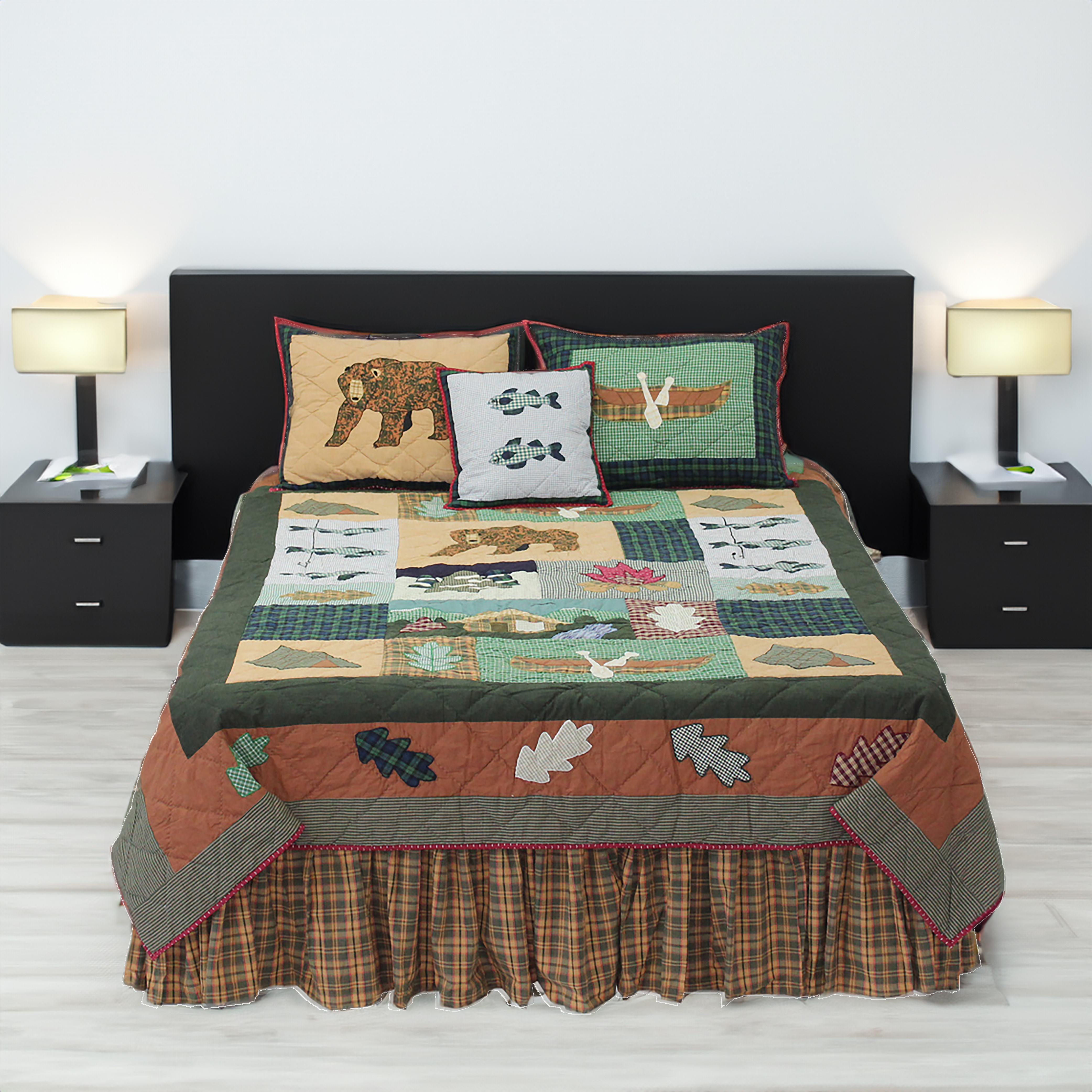 Cabin California King Quilt 114"W x 96"L