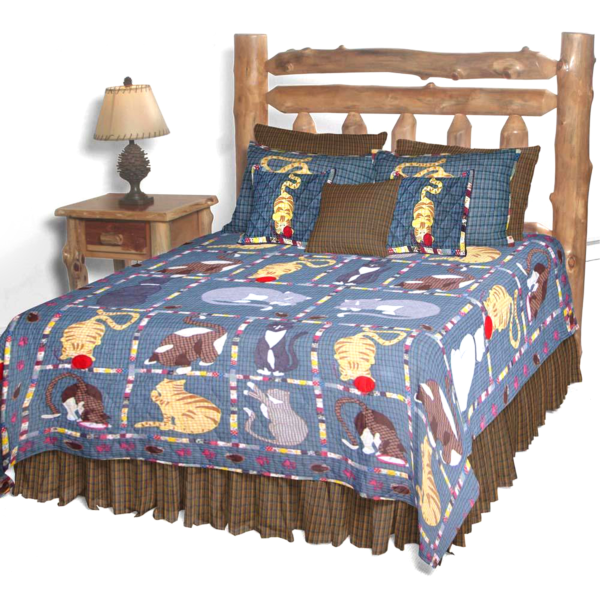 Kitty Cats California King Quilt 114"W x 96"L