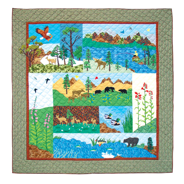 Natures Splendor California King Quilt 114"W x 96"L