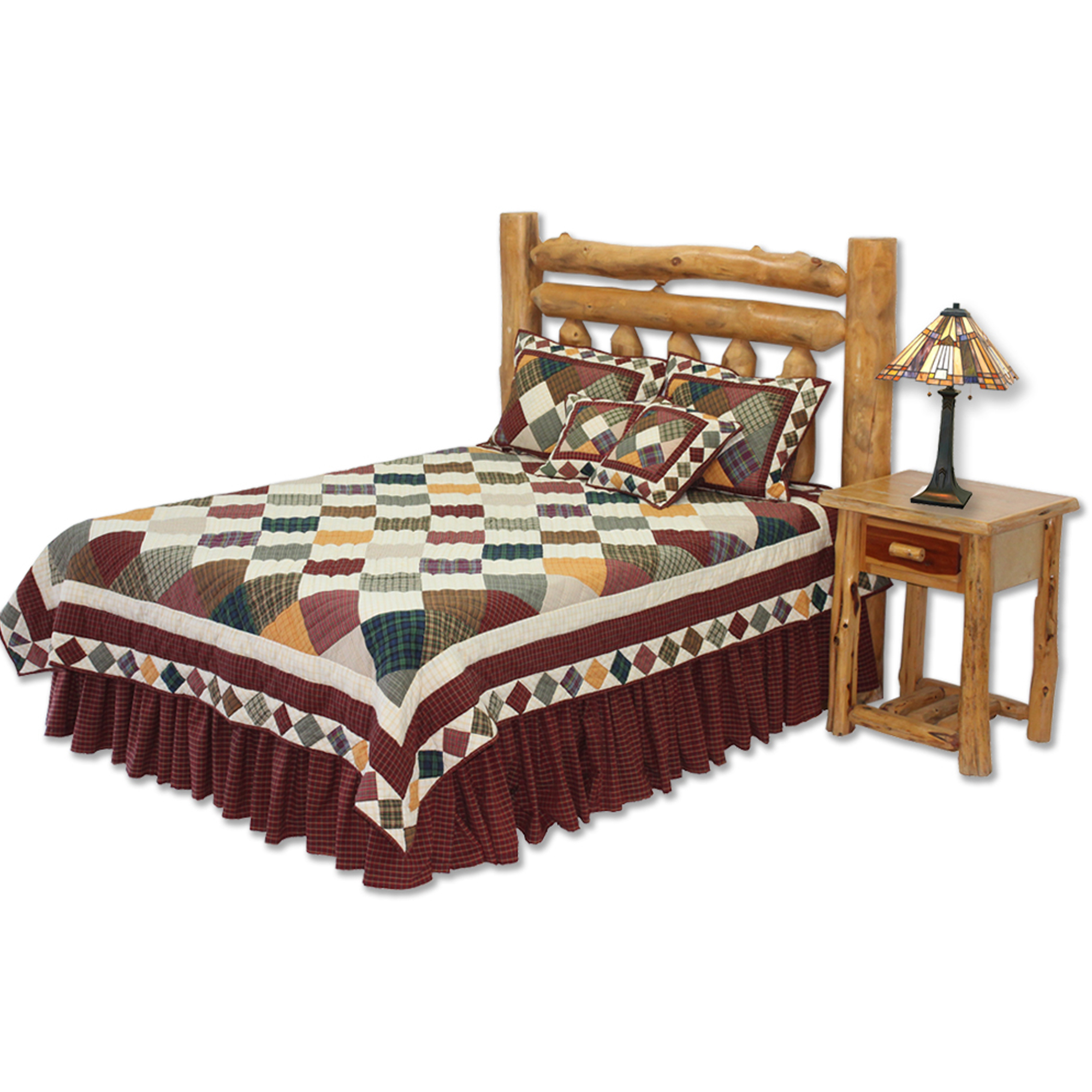 Rustic Cabin California King Quilt 114"W x 96"L