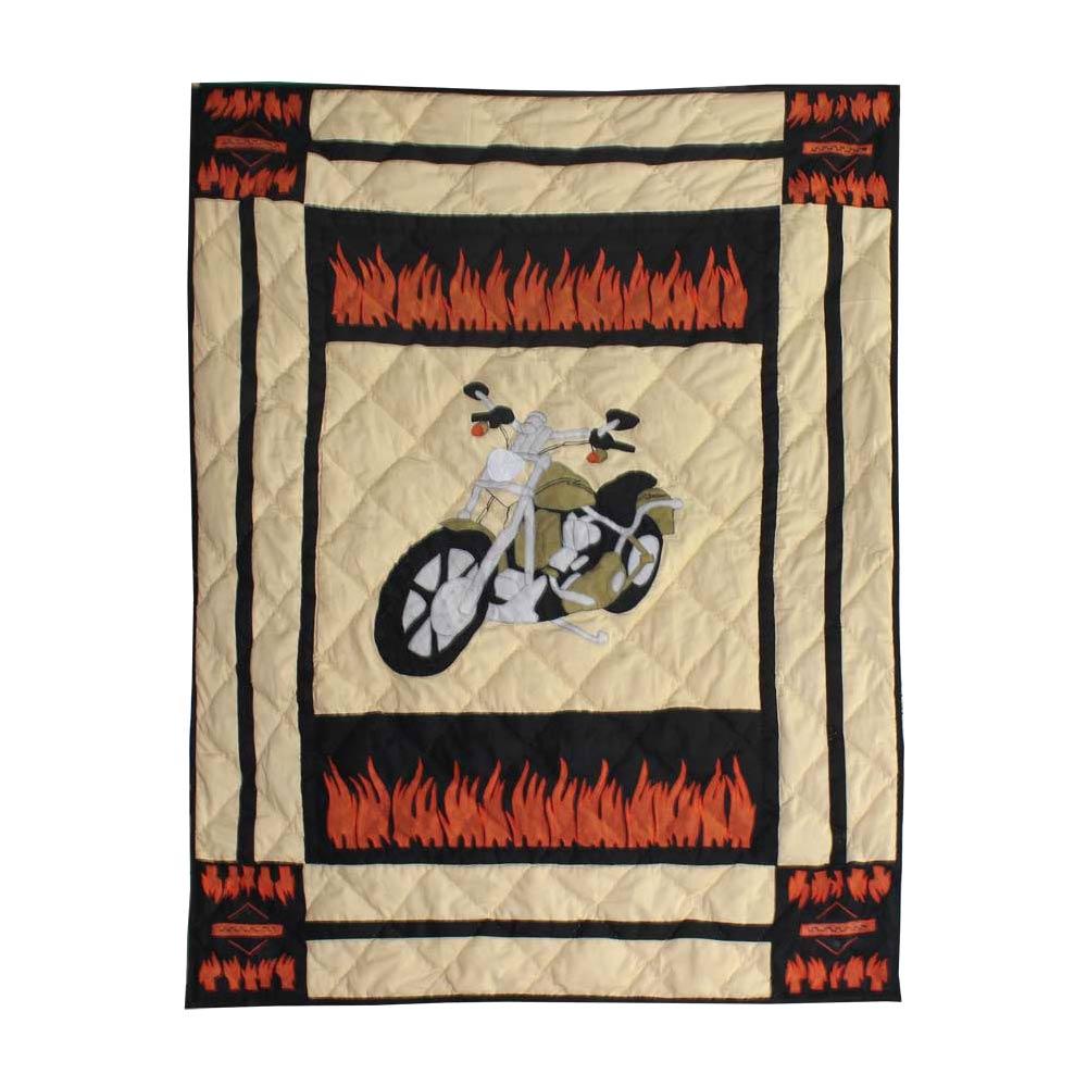 Motor Cycle Crib Quilt 36"W x 46"L