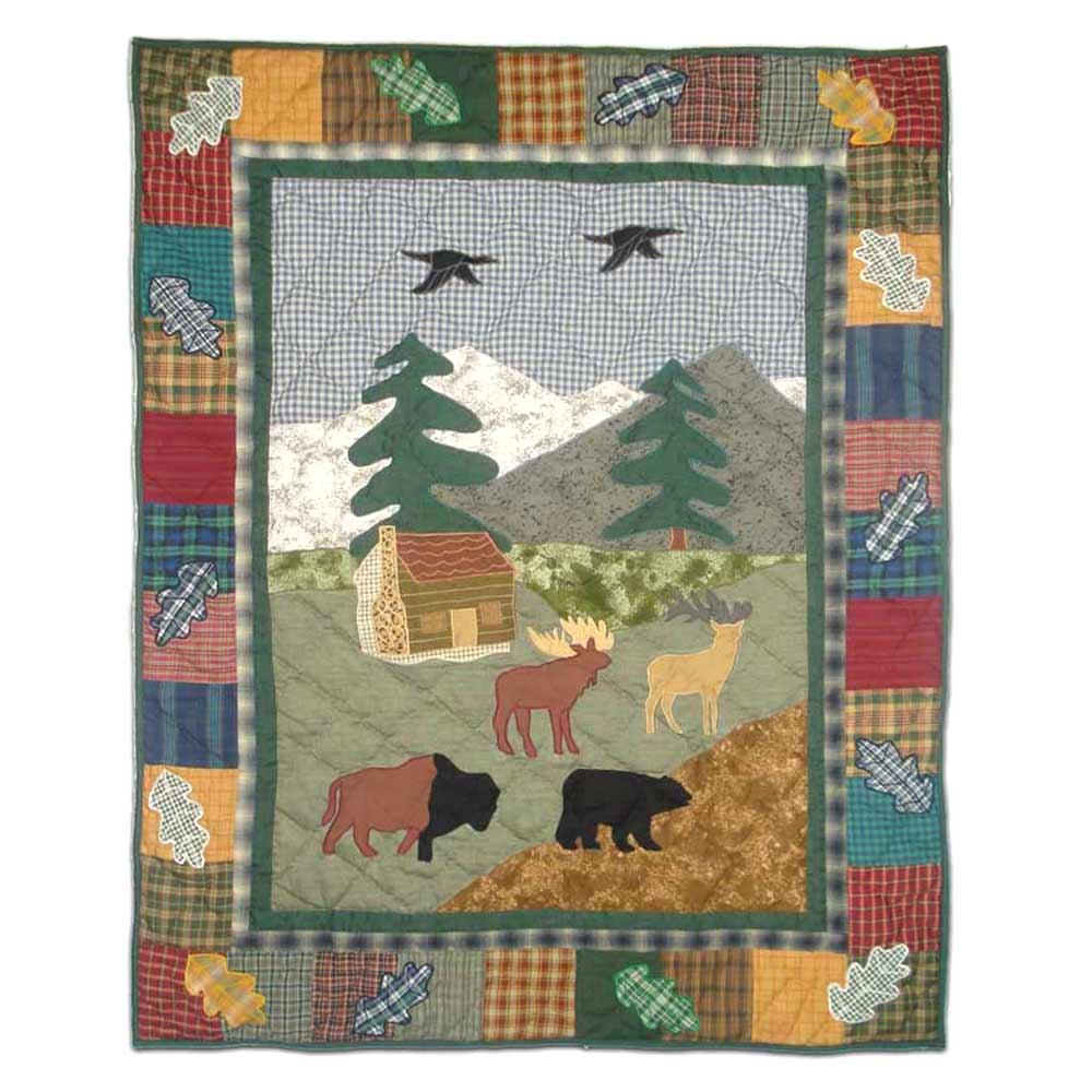 Northwoods Walk Crib Quilt 36"W x 46"L