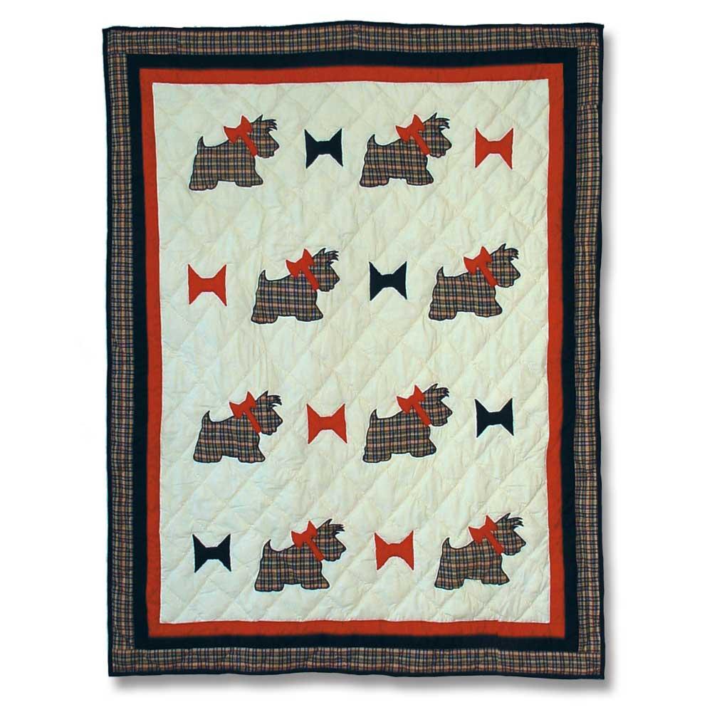 Scottie Crib Quilt 36"W x 46"L