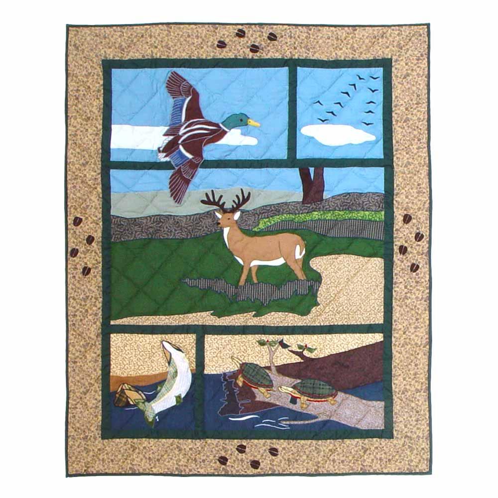 Wilderness Crib Quilt 36"W x 46"L