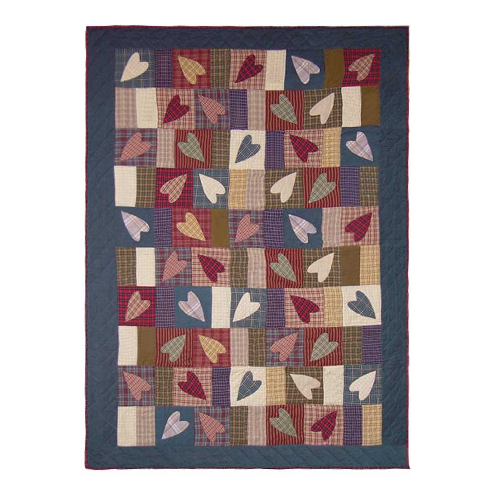 Country Hearts King Quilt 105"W x 95"L