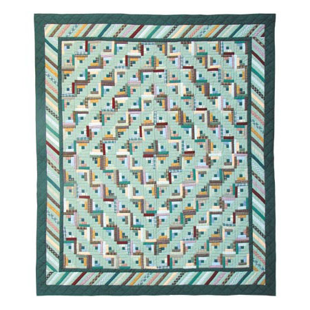 Diamond Log Cabin King Quilt 105"W x 95"L