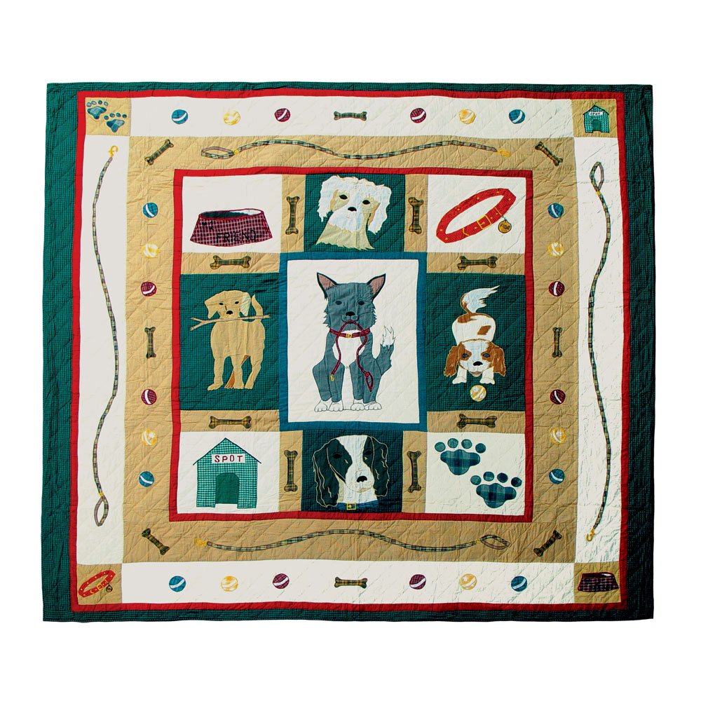 Fido King Quilt 105"W x 95"L