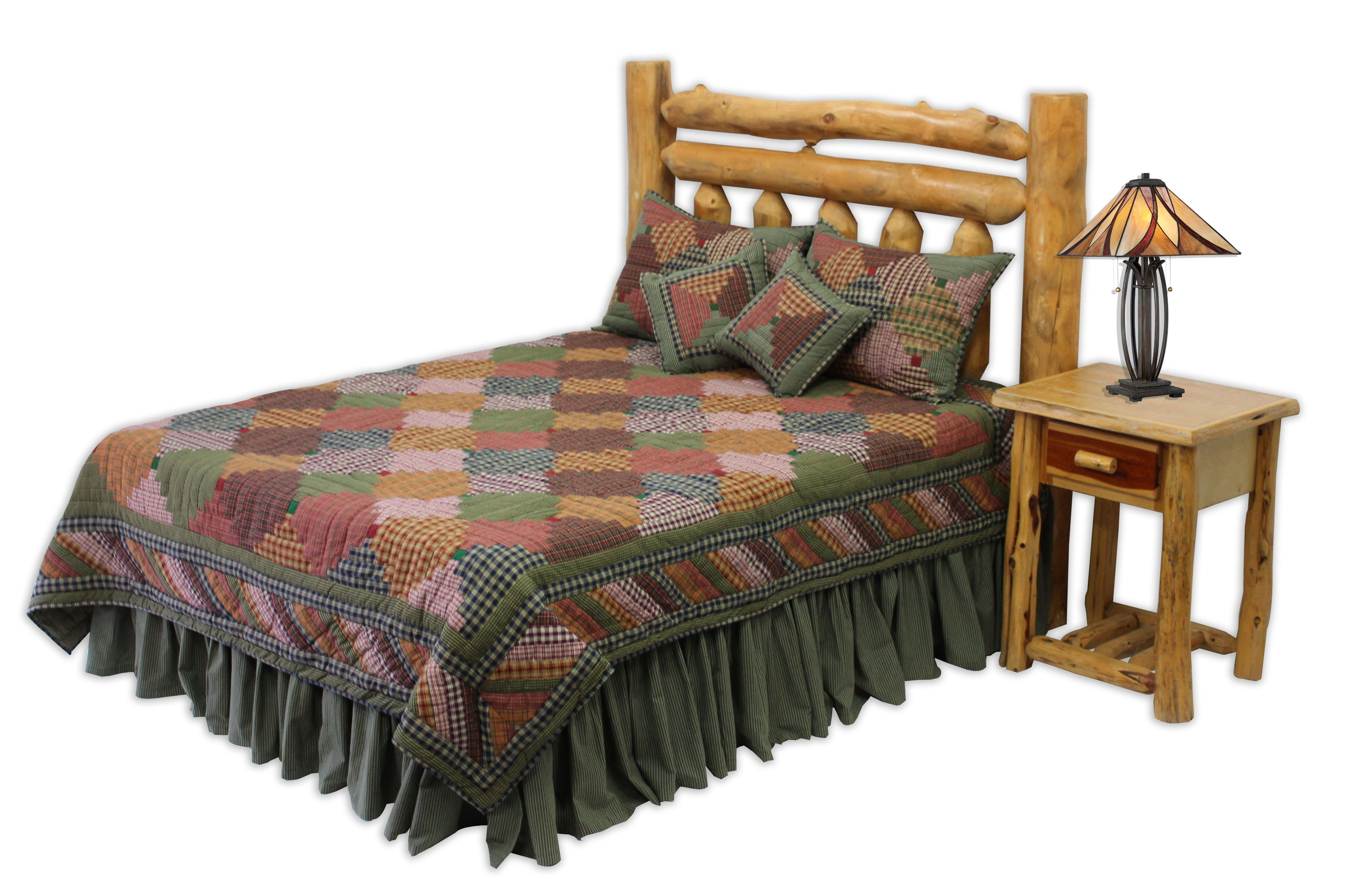 Harvest Log Cabin King Quilt 105"W x 95"L