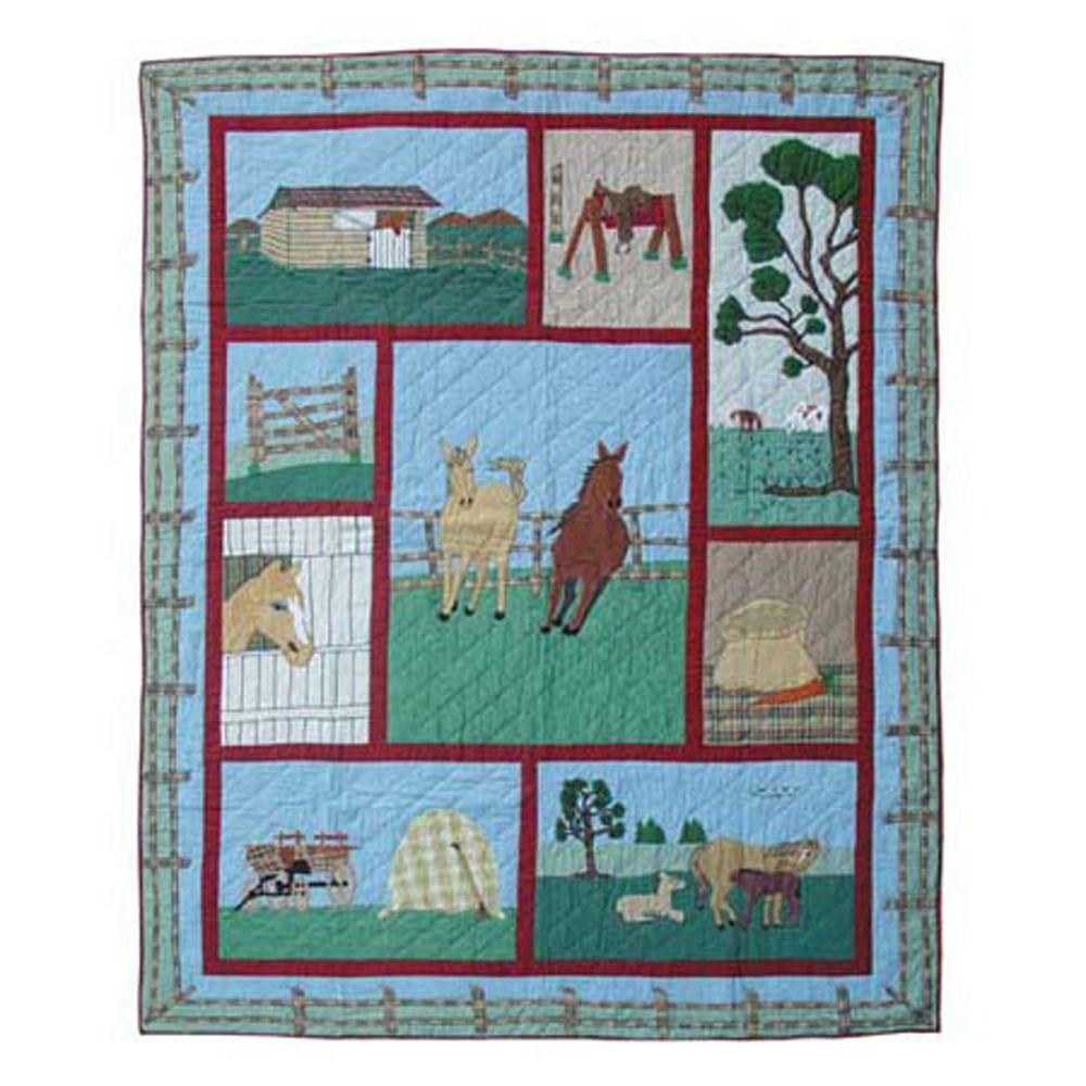 Horse King Quilt 105"W x 95"L