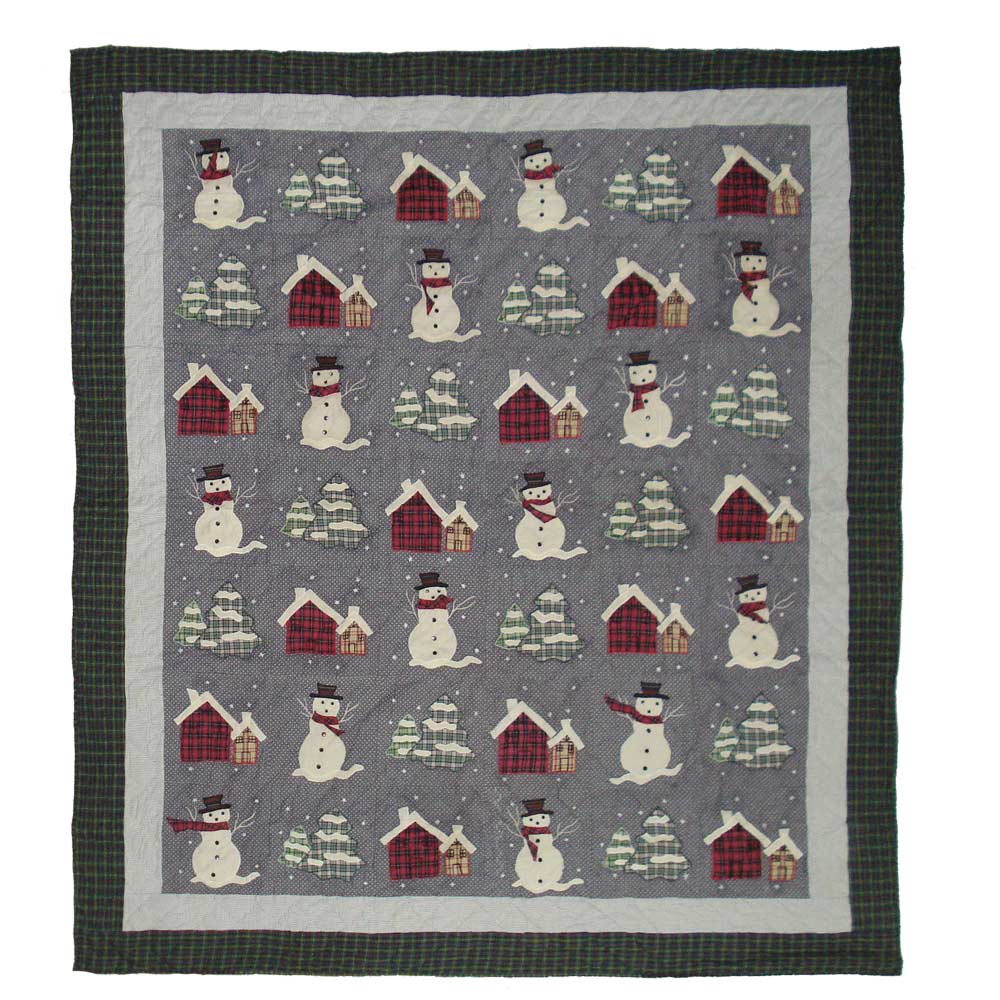 Snowman King Quilt 105"W x 95"L