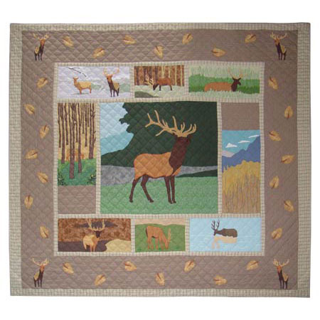 Elk Queen Quilt 85"W x 95"L