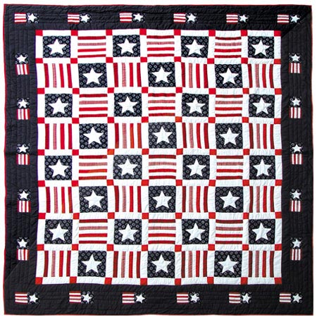 Patriot Queen Quilt 85"W x 95"L