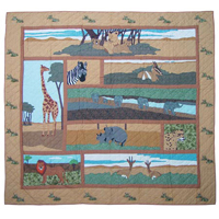 Safari Queen Quilt 85"W x 95"L