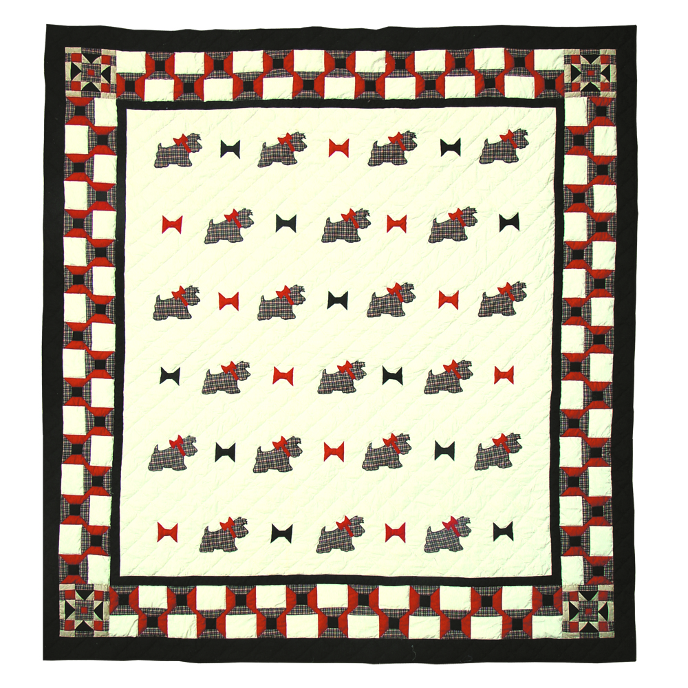 Scottie Queen Quilt 85"W x 95"L