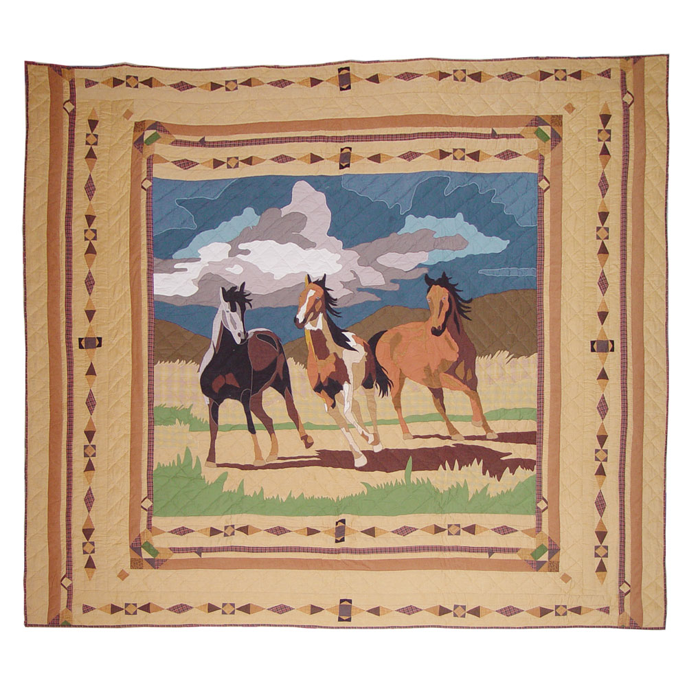 Wild Horses Queen Quilt 85"W x 95"L