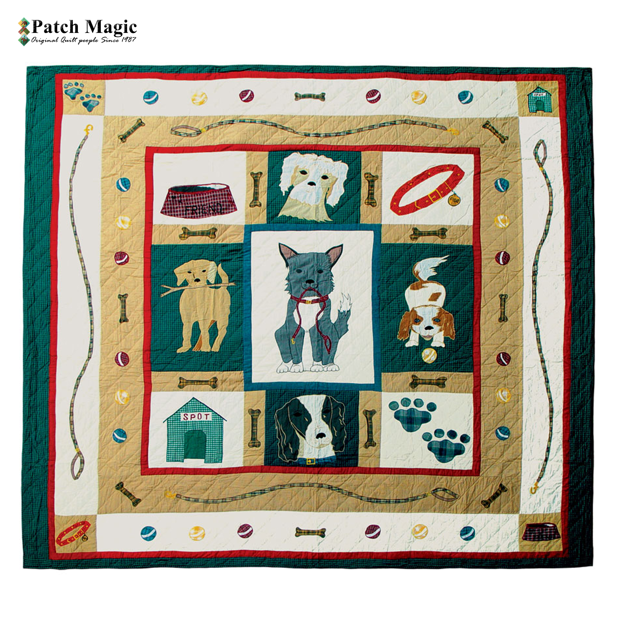 Fido Twin Quilt 65"W x 85"L