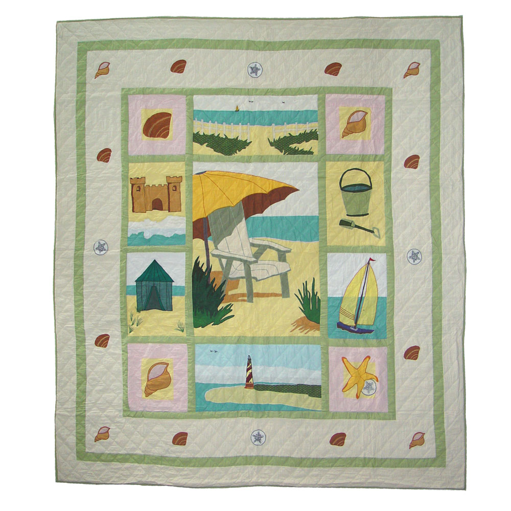 Ocean View Twin Quilt 65"W x 85"L