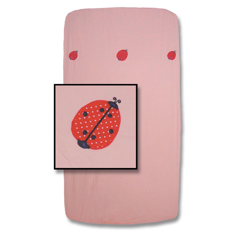 LadyBug Crib Sheet 28"W x 53"L