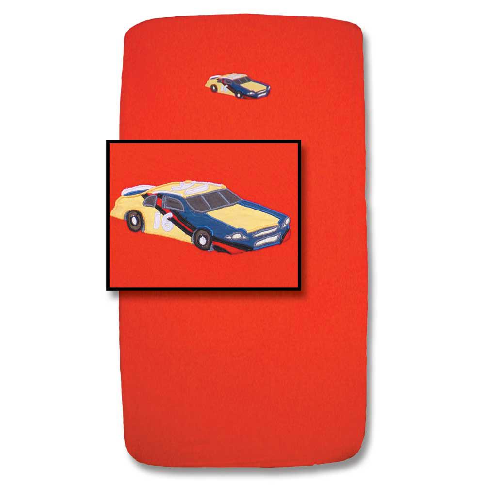 Racecar Crib Sheet 28"W x 53"L