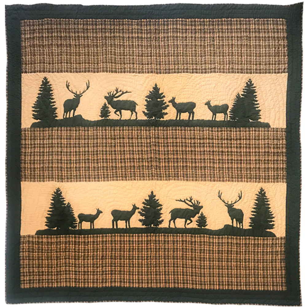 Rocky Mountain Elk Super King Quilt 110"W x 96"L