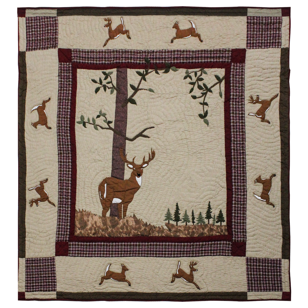 White Tails Super Queen Quilt 92"W x 96"L 