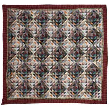 Amazingly Red Super Twin Quilt 72"W x 90"L