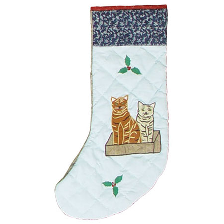 Cats family Stocking 8"W x 21"L