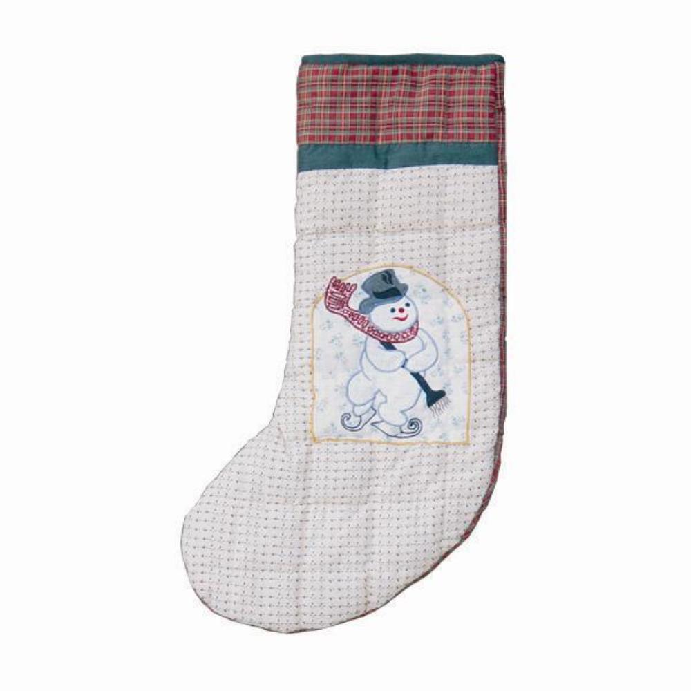 Jolly Snowmen Stocking 8"W x 21"L