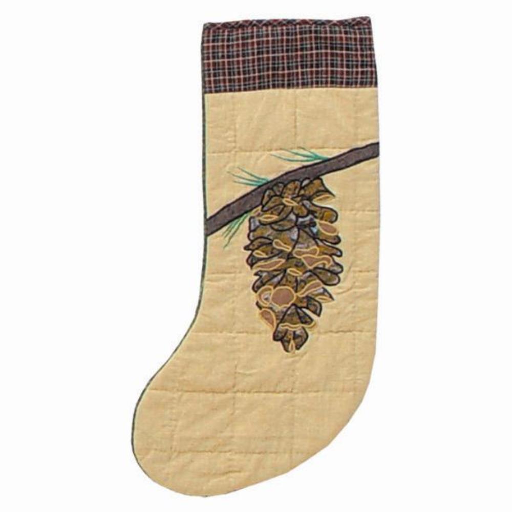 Pinecone Stocking 8"W x 21"L