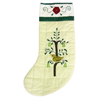 Twelve Days of Xmas Stocking 8"W x 21"L