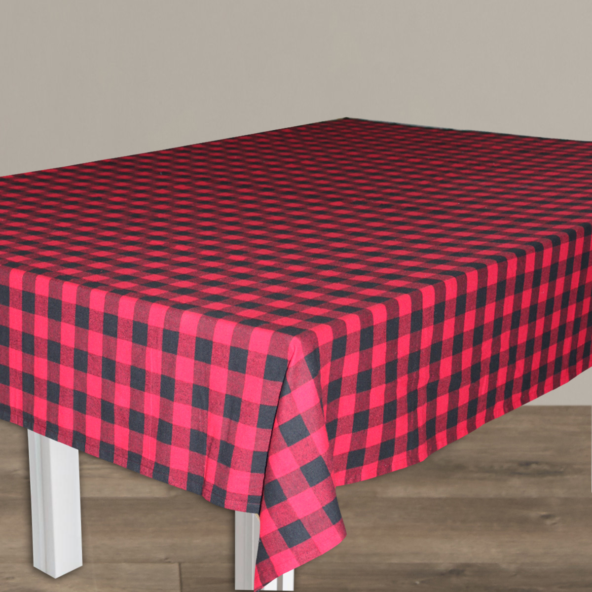 Red and Black Buffalo Check Table Cloth Large (10 Place) 60"x84"