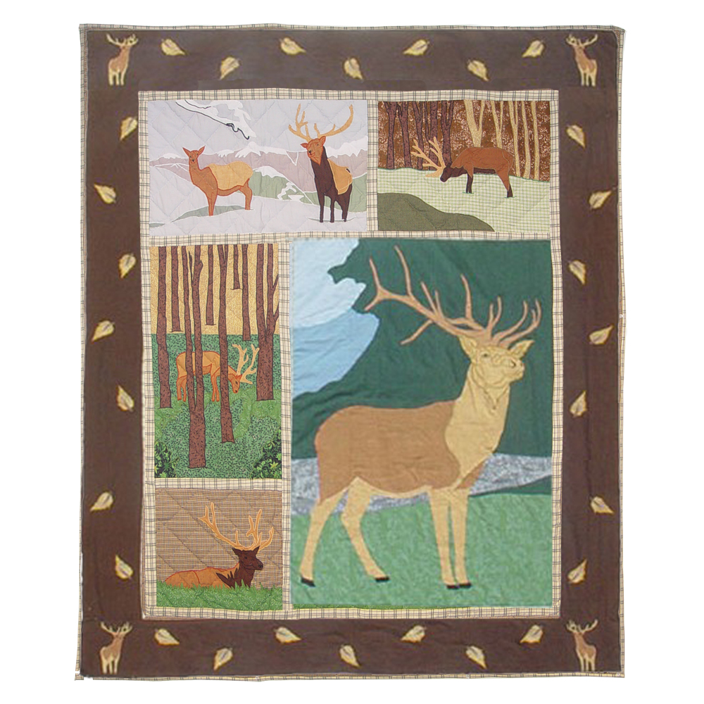 Brown Elk Throw 50"W x 60"L