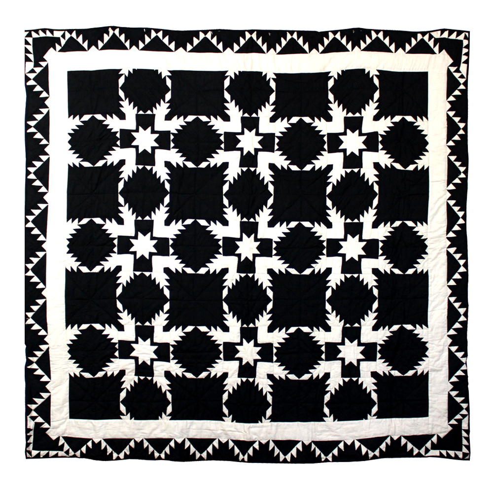 Black Feathered Star Throw 50"W x 60"L