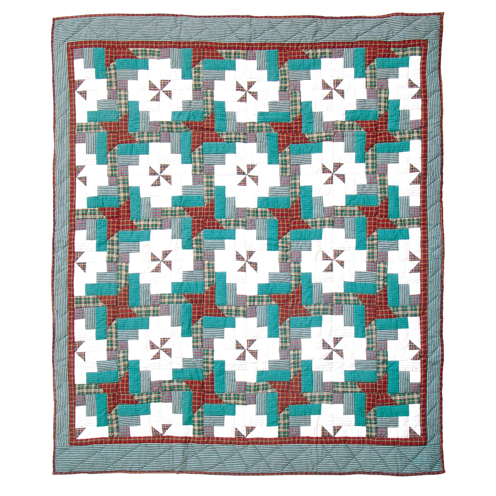 Cranberry Pinwheel Throw 50"W x 60"L