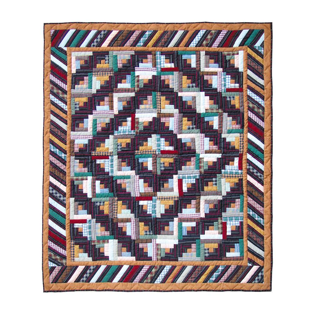 Dusty Diamond Log Cabin Throw 50"W x 60"L