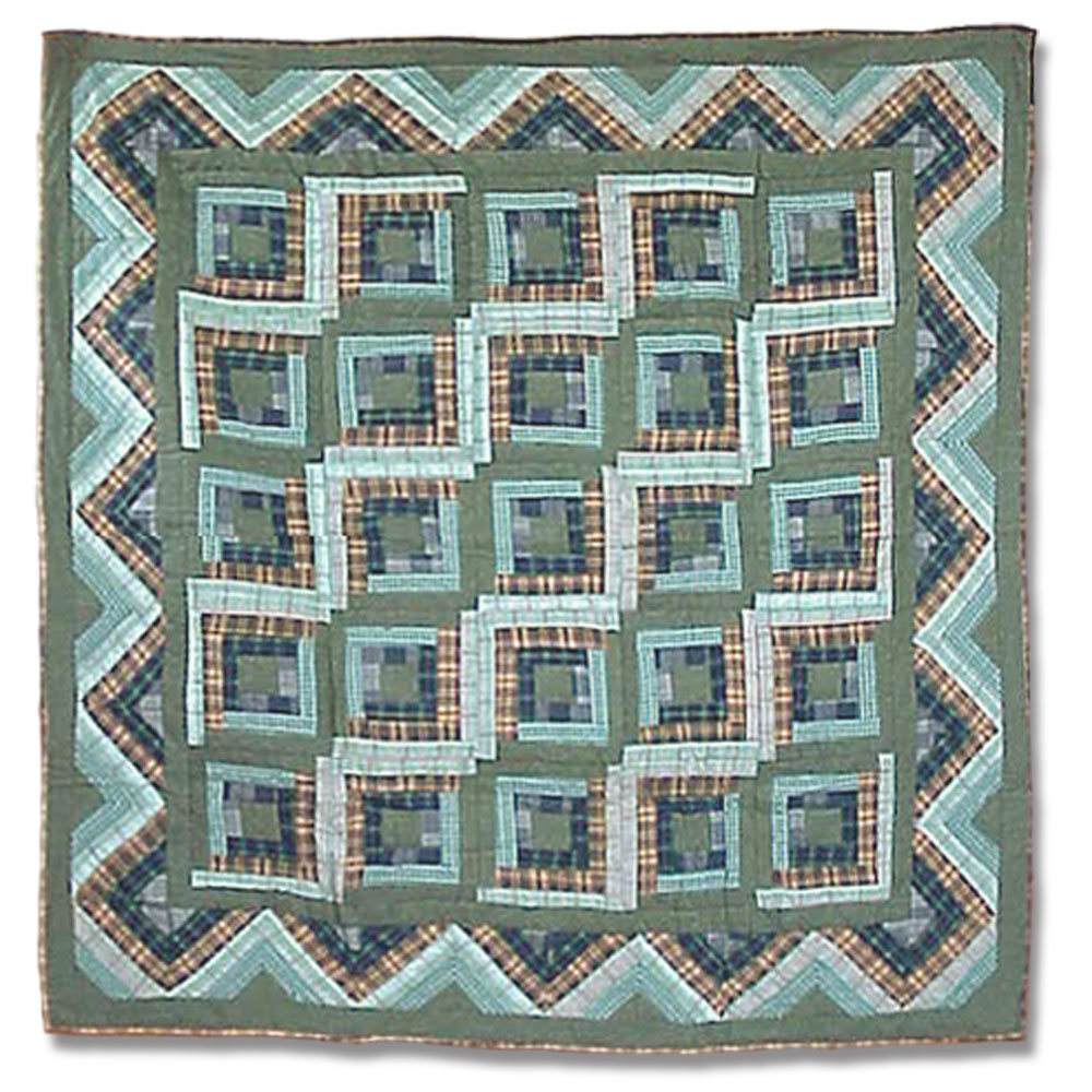 Green Log Cabin Throw 50"W x 60"L