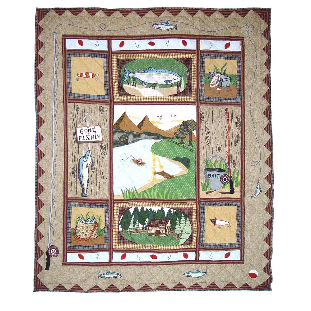 Gone Fishing Throw 50"W x 60"L