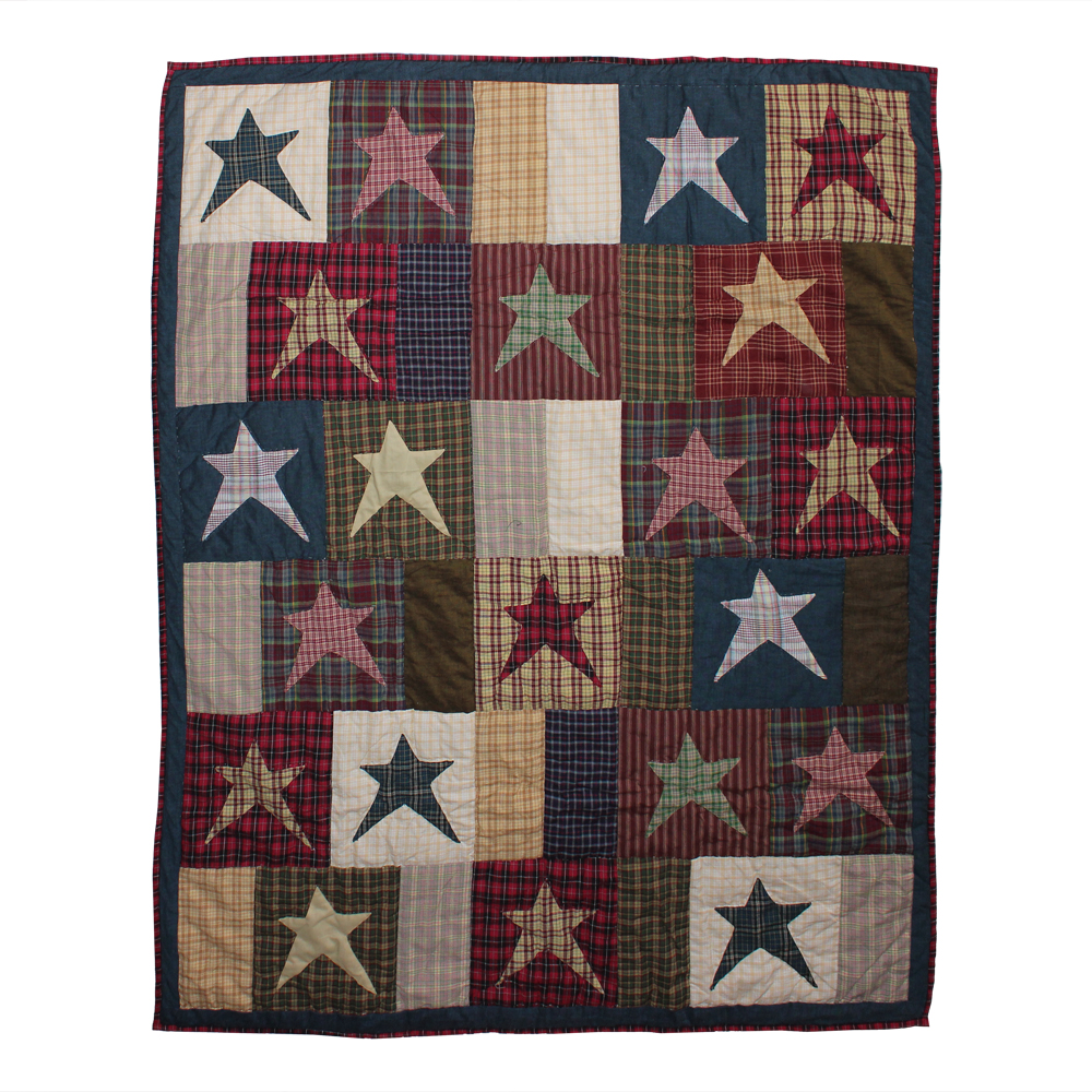 Homespun Stars Throw 50"W x 60"L