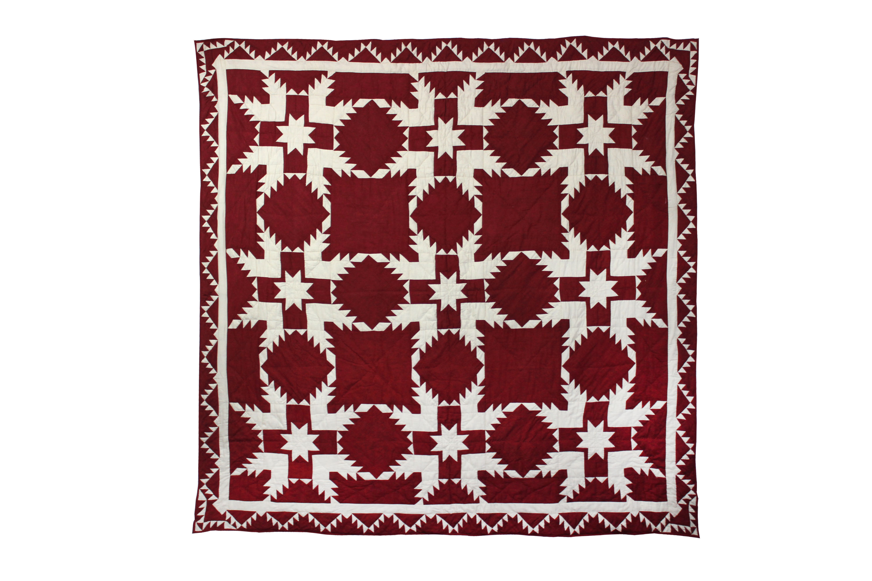 Ruby Feathered Star Throw 50"W x 60"L