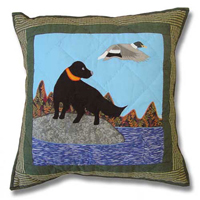 Mallard Dog Toss Pillow 16"W x 16"L