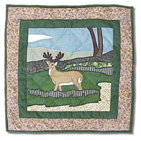 Wilderness deer Toss Pillow 16"W x 16"L