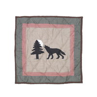 Wolf Trail Wolf Toss Pillow 16"W x 16"L