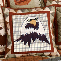 Mountain Whispers eagle Toss Pillow 16"W x 16"L