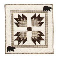 Bear's Paw Toss Pillow 16"W x 16"L