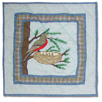 Songbirds Toss Pillow 16"W x 16"L