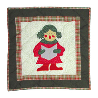 Carolers Toss Pillow 16"W x 16"L